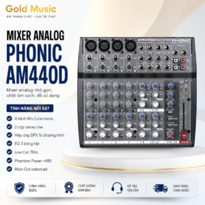 mixer analog phonic am440d