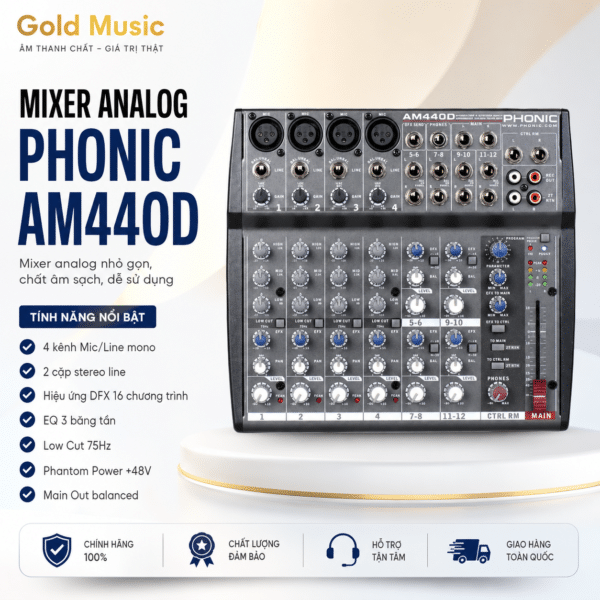 MIXER ANALOG PHONIC AM440D mixer analog phonic am440d
