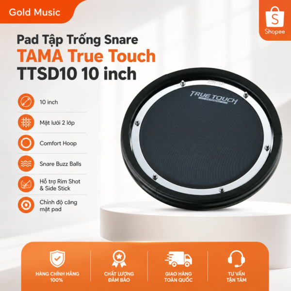 pad tap snare tama true touch ttsd10 10 inch