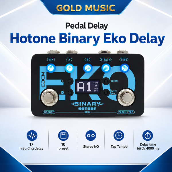 Pedal Delay Hotone Binary Eko Delay pedal delay hotone binary eko
