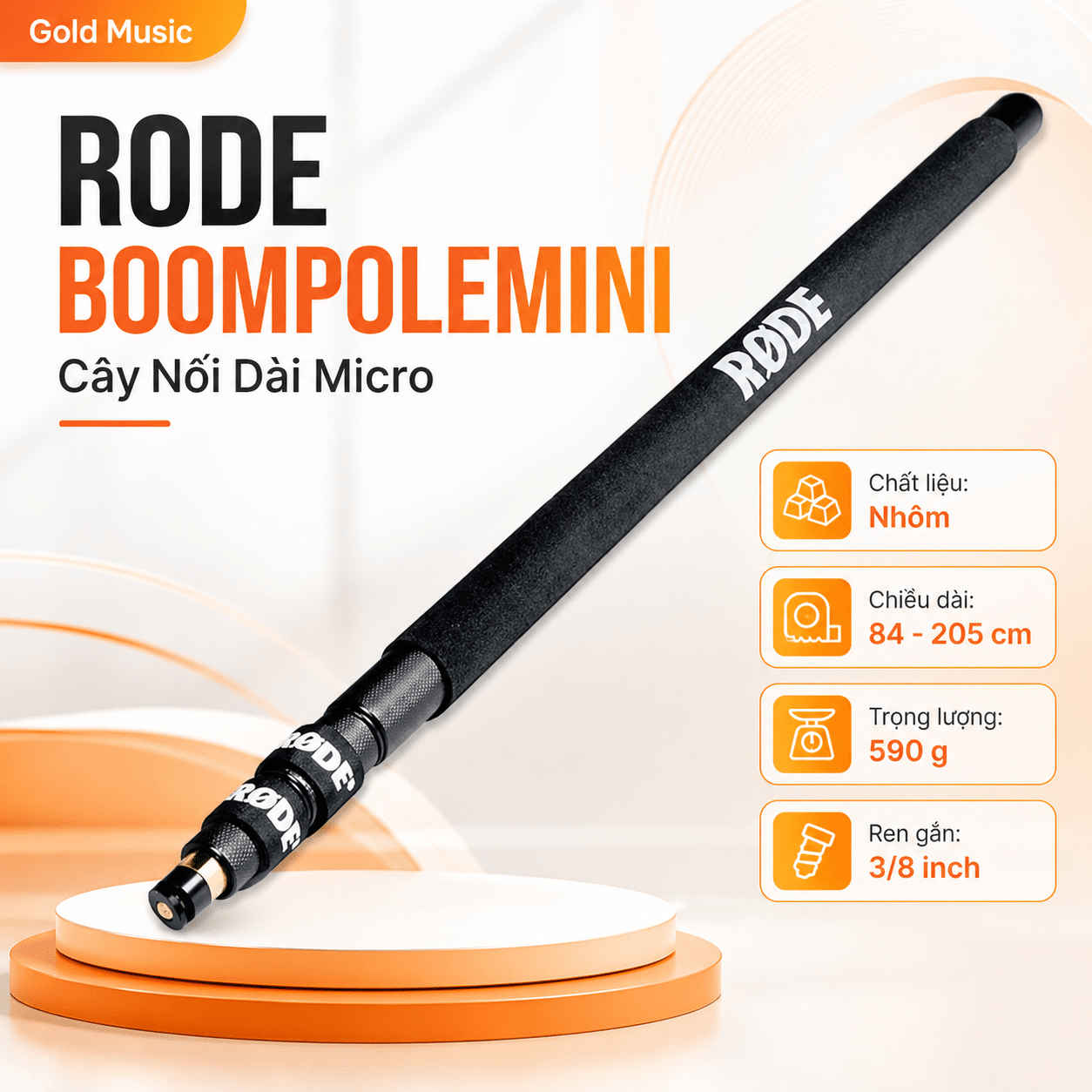 RODE BOOMPOLEMINI Cây Nối Dài Micro rode boompolemini