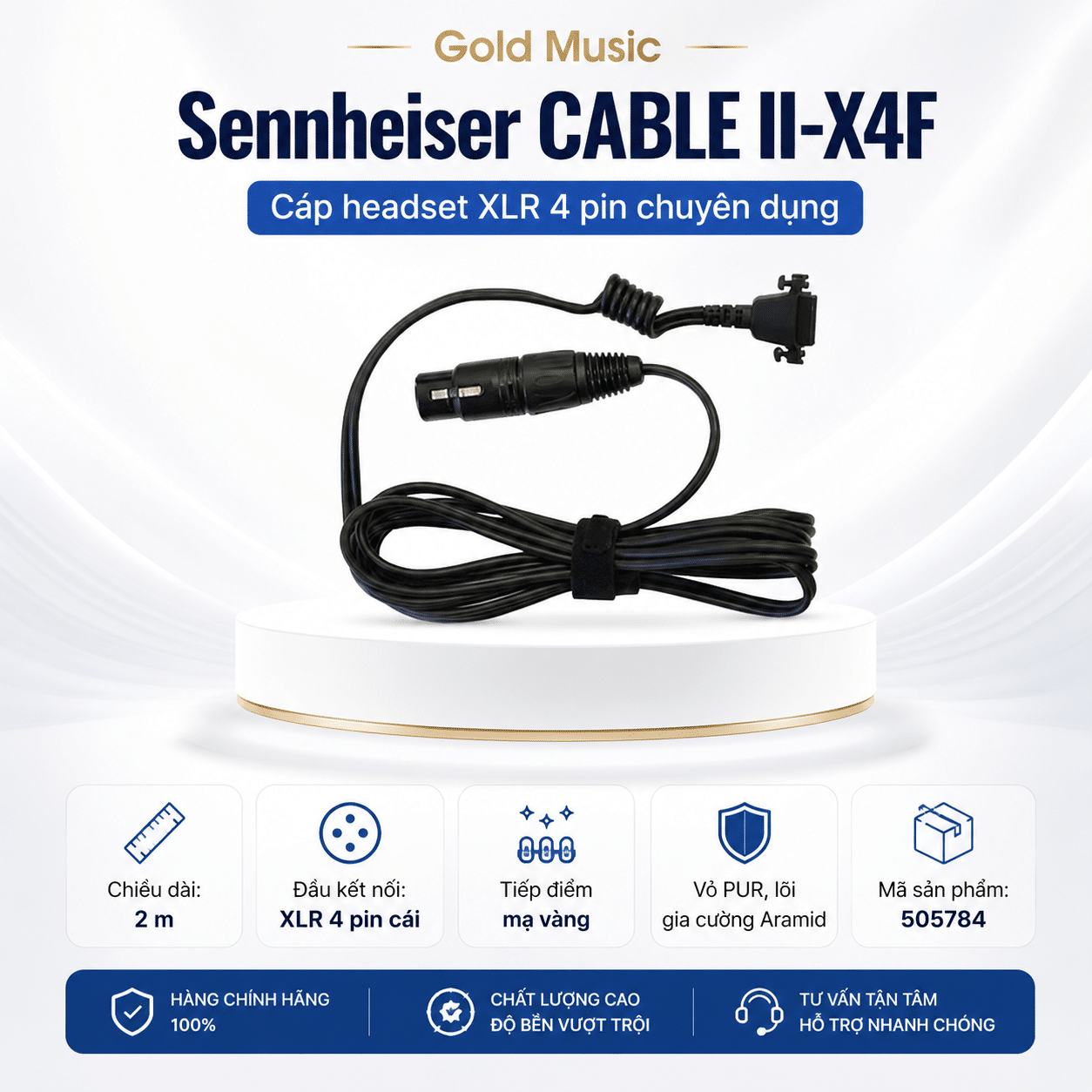 Sennheiser Cable II-X4F Cáp Micro sennheiser cable II x4f