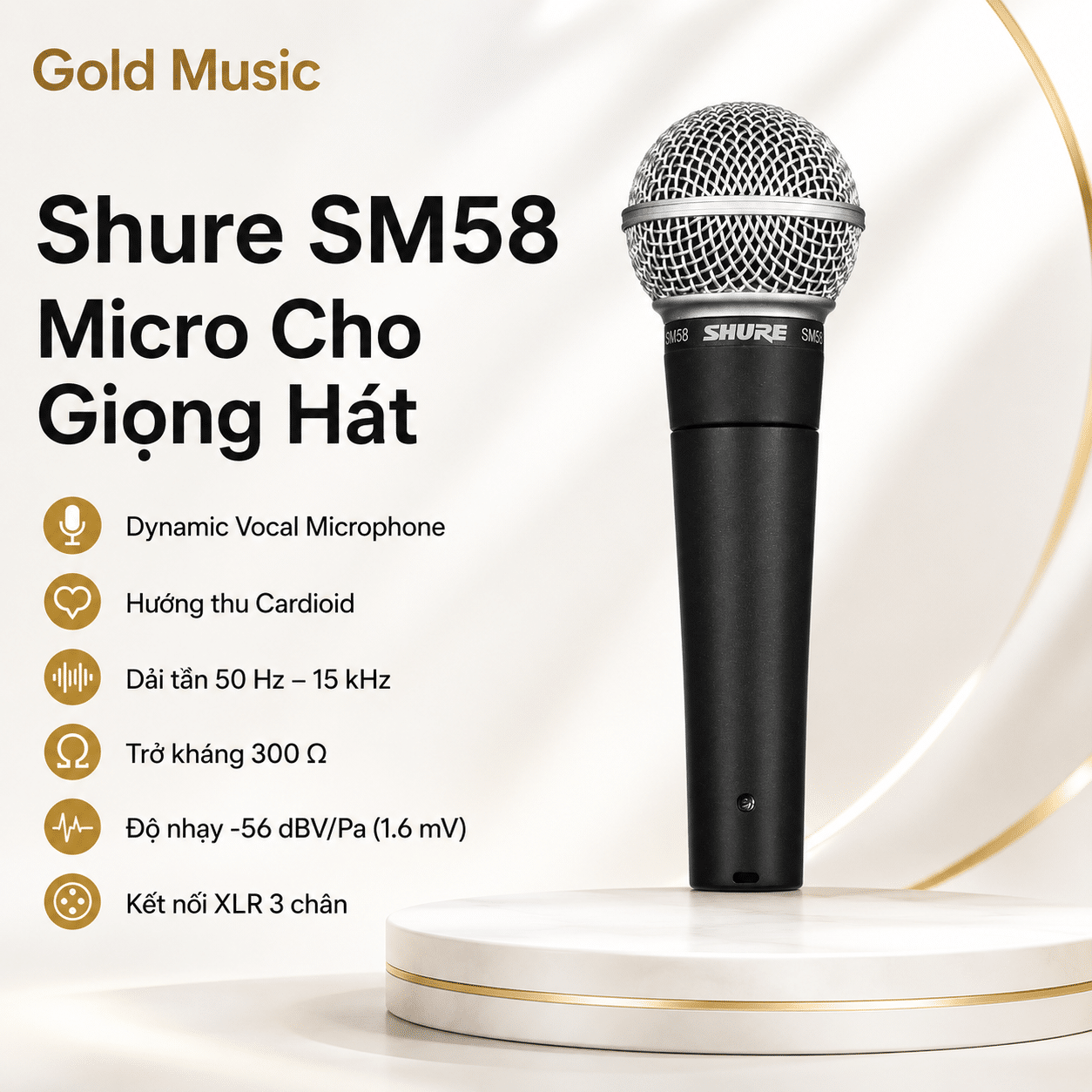 Shure SM58 Micro Cho Giọng Hát shure sm58 micro giong hat