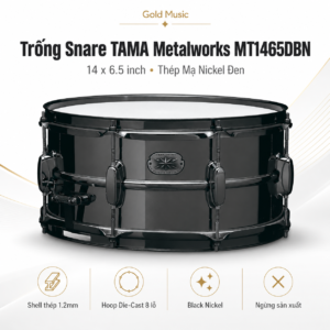 snare tama metalworks mt1465dbn 14x6 5 inch