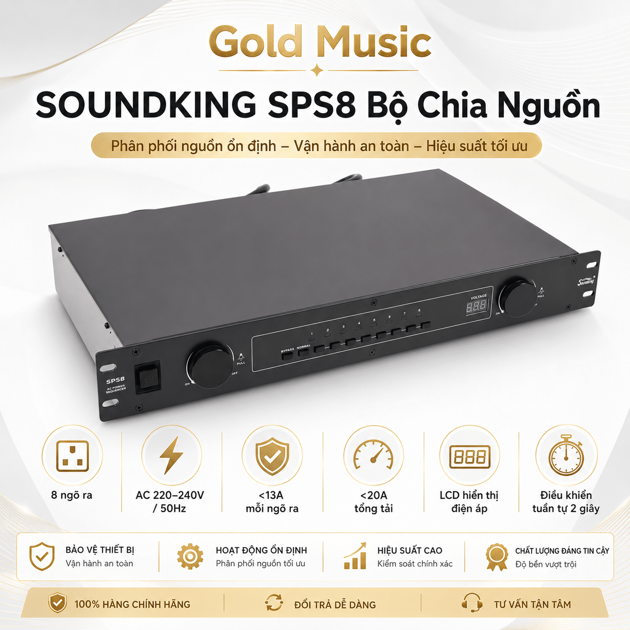 SOUNDKING SPS8 Bộ chia nguồn soundking sps8 bo chia nguon