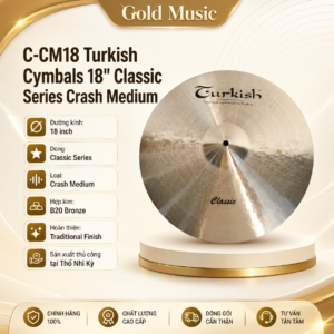 turkish cymbals c cm18 classic crash medium