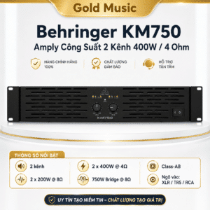Behringer KM750 Amply Công Suất 2 kênh 400w / 4 ohm behringer km750 amply cong suat 2 kenh