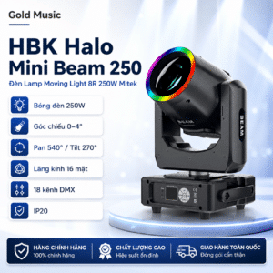 hbk halo mini beam 250 den lamp moving