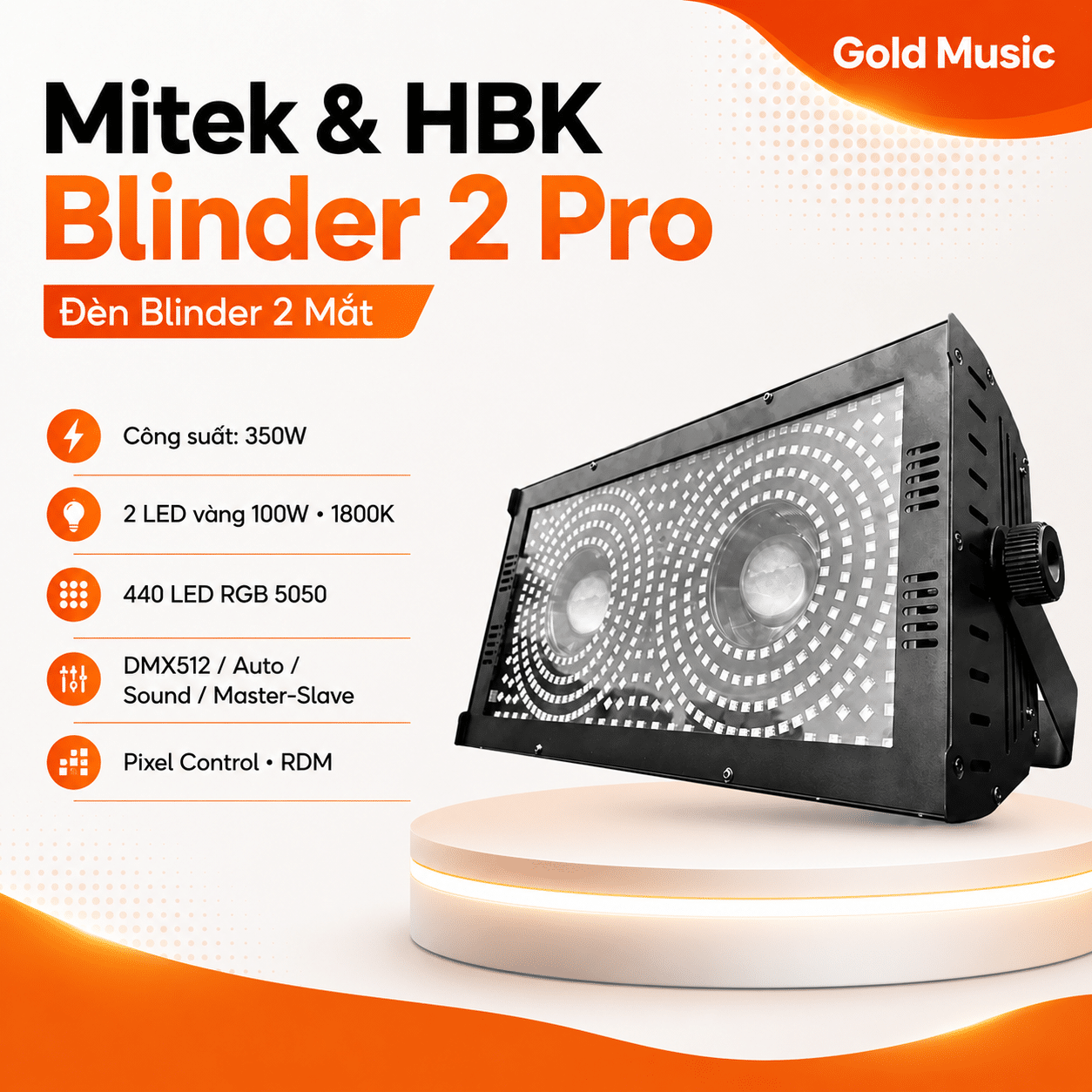Mitek & HBK Blinder 2 Pro – Đèn Blinder 2 Mắt mitek and hbk blinder 2 pro den 2 mat