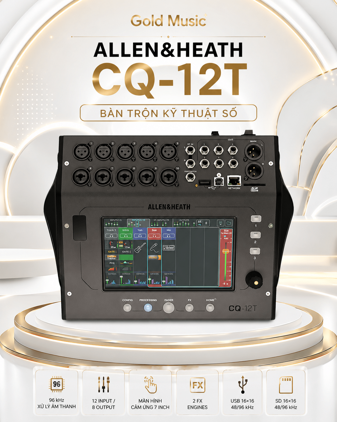 ALLEN&HEATH CQ12T Bàn trộn kỹ thuật số allen heath cq12t ban tron ky thuat