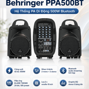 behringer ppa500bt he thong loa lien cong suat 500w bluetooth 6