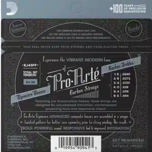 daddario day dan guitar nylon arte cabon norm tens ej45ff 2