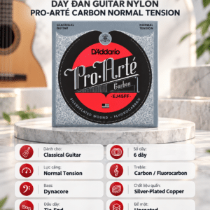 daddario day dan guitar nylon arte cabon norm tens ej45ff