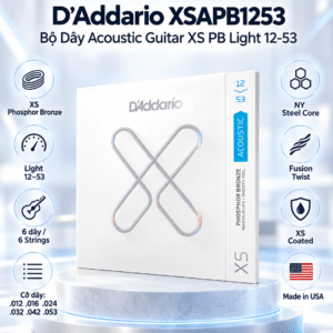 daddario xsapb1253 bo day acoustic guitar xs pb light