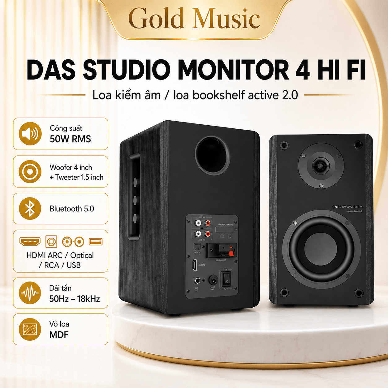 DAS STUDIO MONITOR-4 HIFI LOA KIỂM ÂM das studio monitor 4 hifi loa kiem am