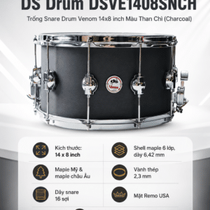 ds drum dsve1408snch snare drum venom