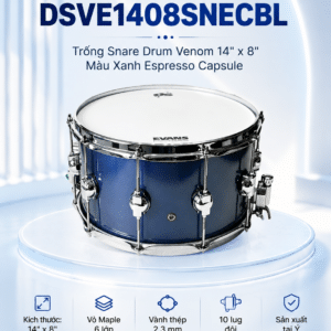 ds drum dsve1408snecbl trong snare drum venom 14x8 mau xanh espresso capsule