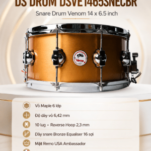 ds drum dsve1465snecbr trong snare drum venom 14x6 5 inch mau dong espresso capsule