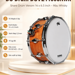 ds drum dsve1465snwk trong snare drum venom 14x6 5 inch mau whisky 2