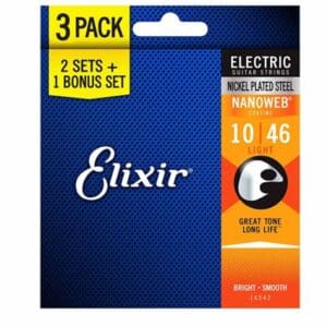 ELIXIR 16542 DÂY ĐÀN ĐIỆN PACK 3 NANOWEB 10-46 elixir 3313216542 day dan dien pack 3 nanoweb 10 46