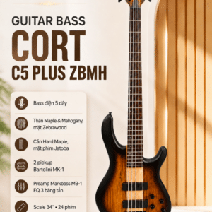 dan guitar bass cort c5 plus zbmh 6