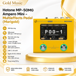 Hotone MP-50MG Ampero Mini – Multieffects Pedal (Marigold) hotone mp 50mg ampero mini multieffects