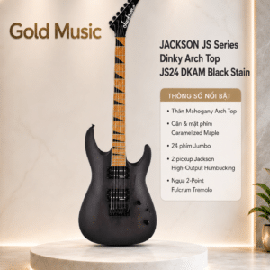 JACKSON 2910339585 ĐÀN JS24 Guitar Điện DKAM DX - BLK STAIN/BKD