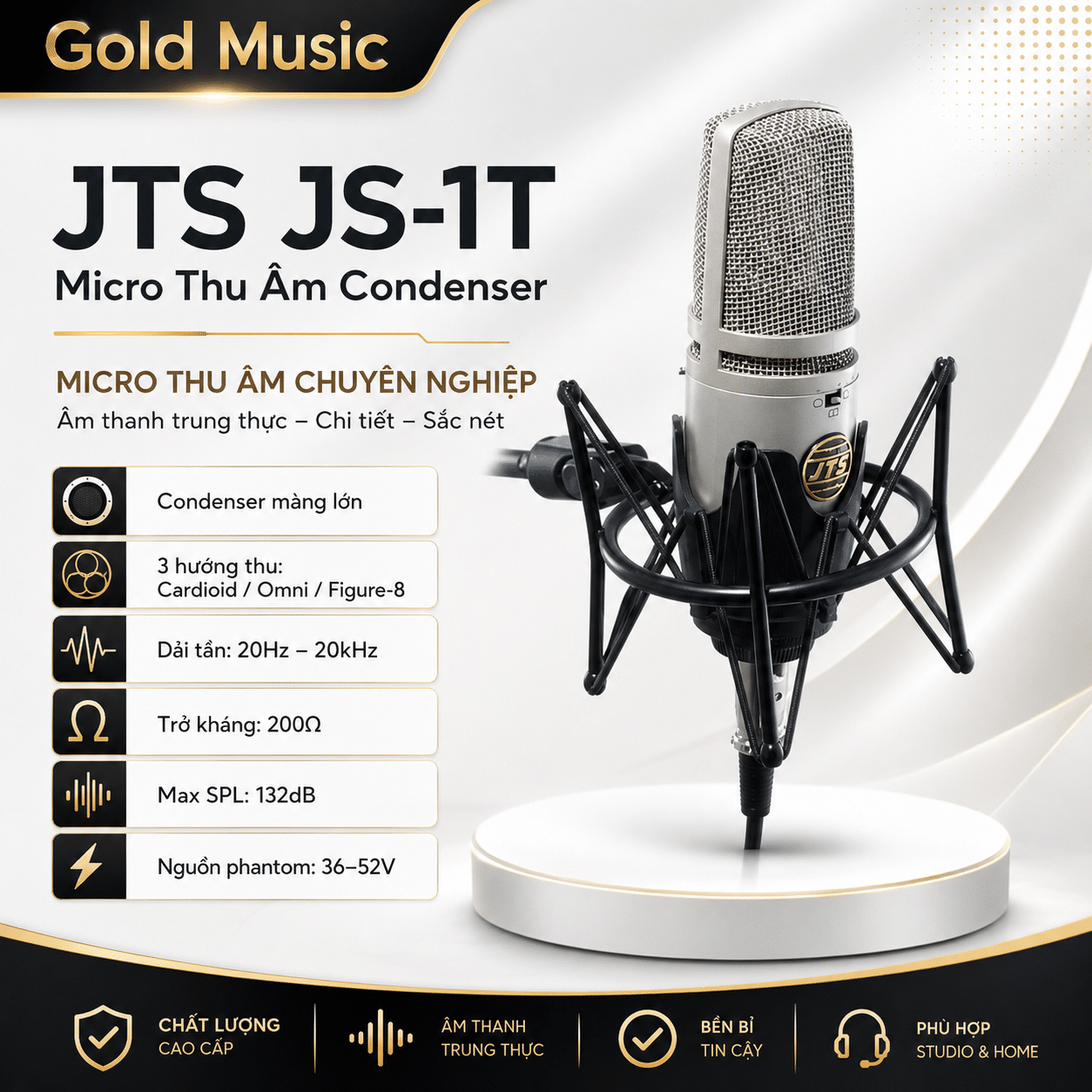 JTS JS-1T Micro thu âm condenser jts js 1t micro thu am condenser