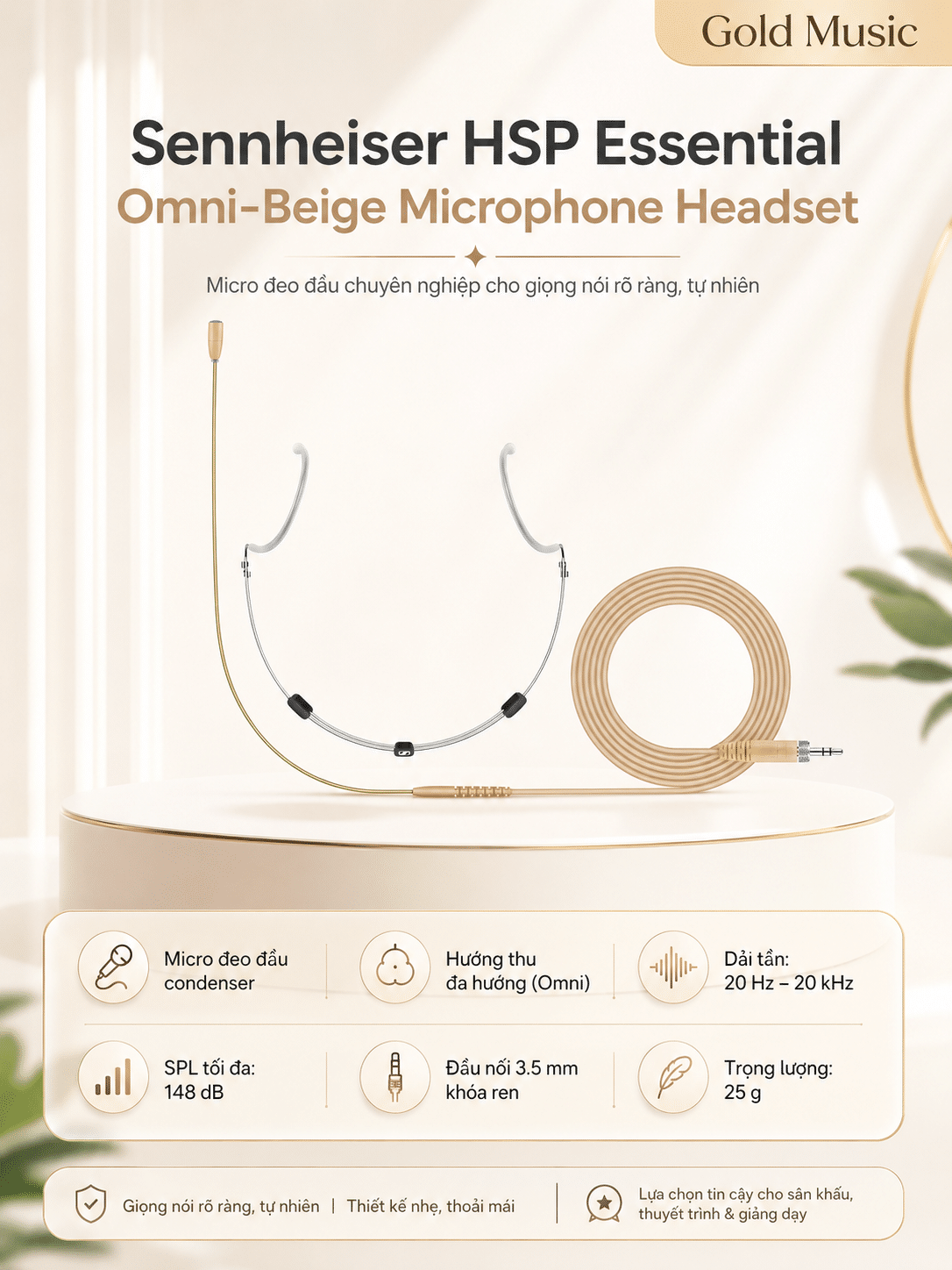 Sennheiser HSP Essential Omni-Beige Microphone Headset sennheiser hsp essential omni beige microphone headset