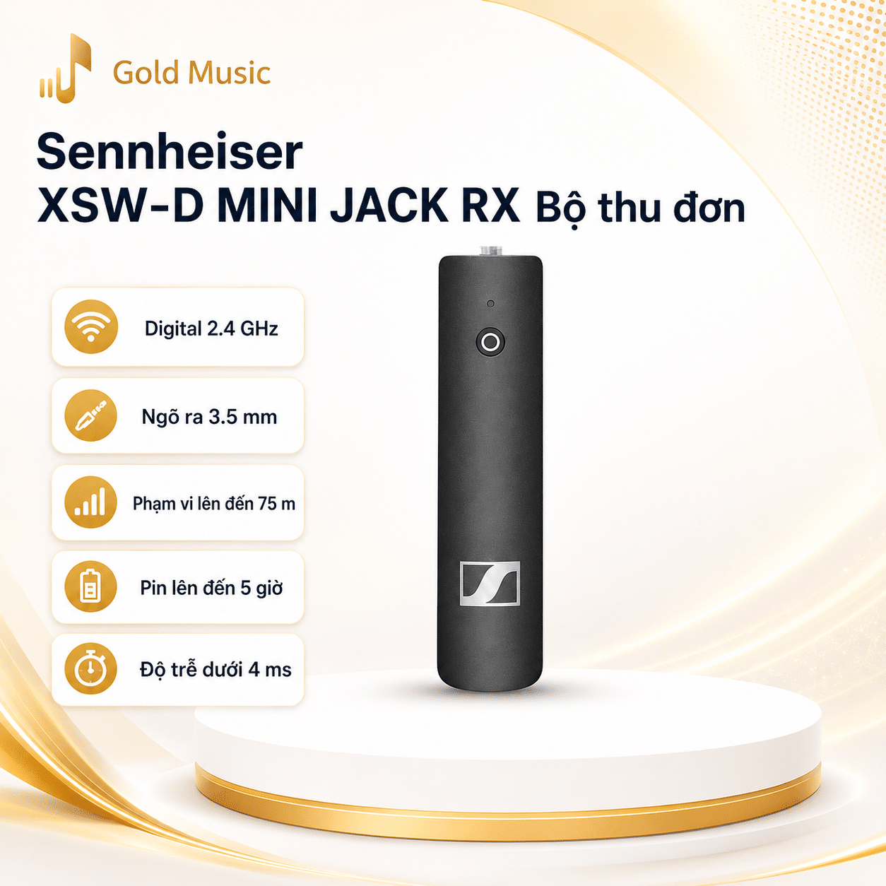 Sennheiser XSW-D MINI JACK RX Bộ thu đơn sennheiser xsw d mini jack rx bo thu don
