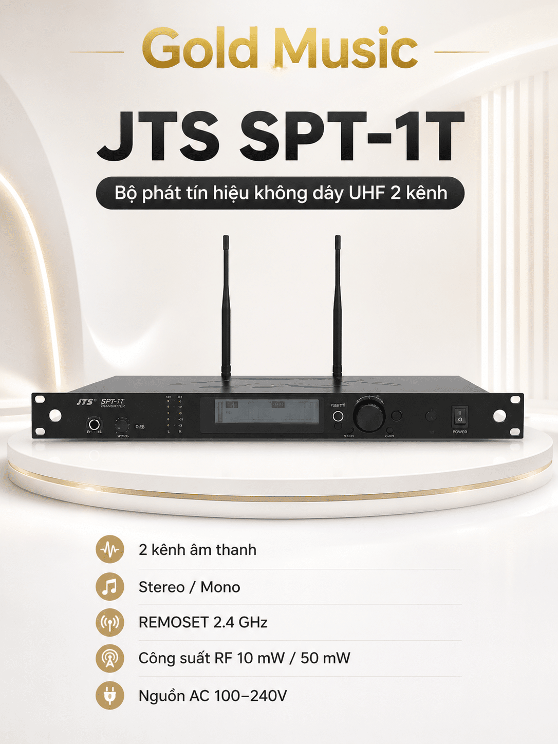 SPT-1T Bộ phát tín hiệu không dây JTS spt 1t bo phat tin hieu day