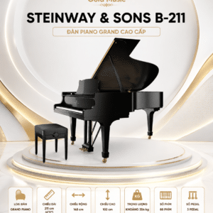 steinway sons dan piano grand b 211 wtp sil
