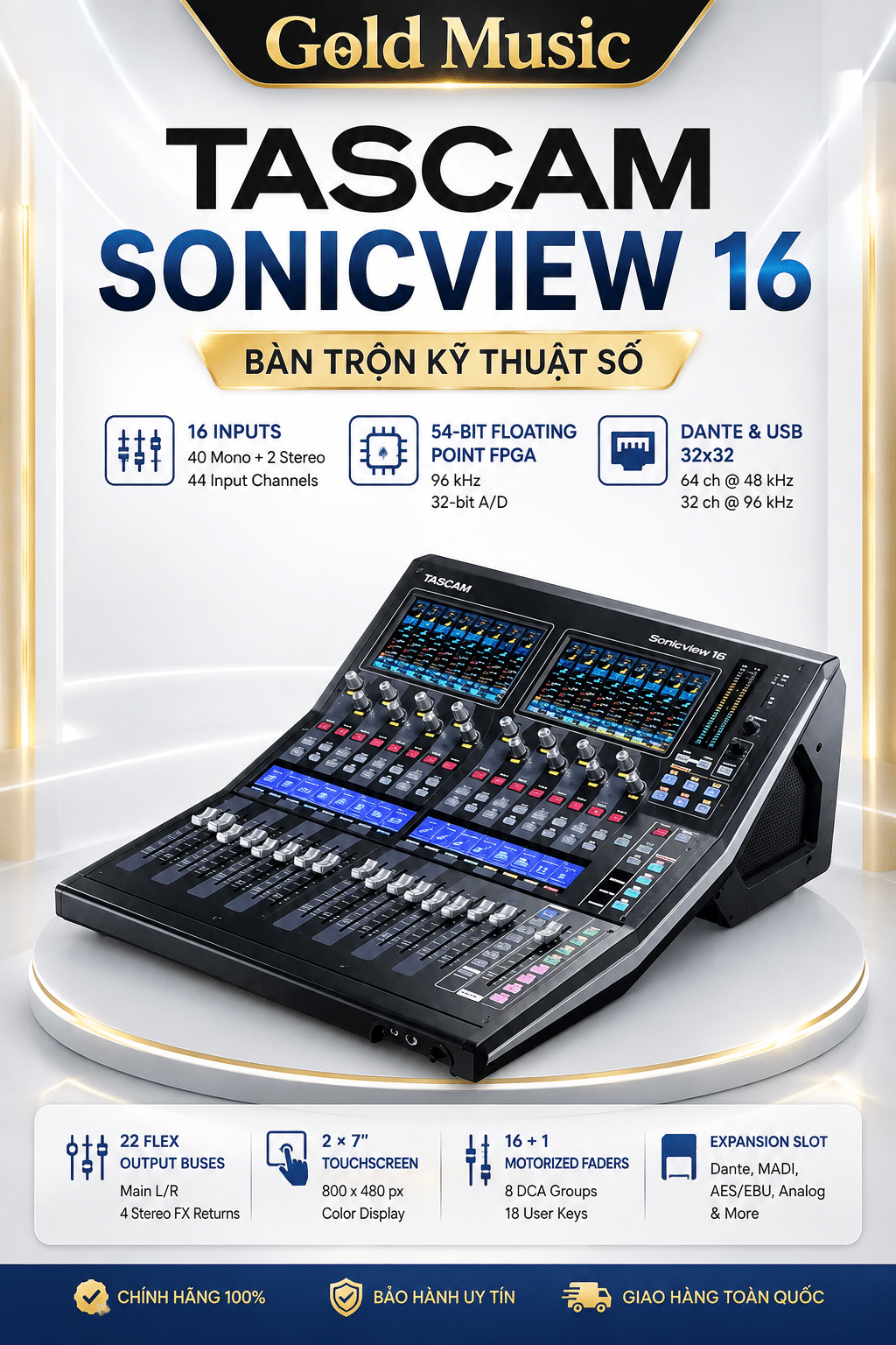 TASCAM Sonicview 16 Bàn trộn kỹ thuật số tascam sonicview 16 ban tron ky thuat