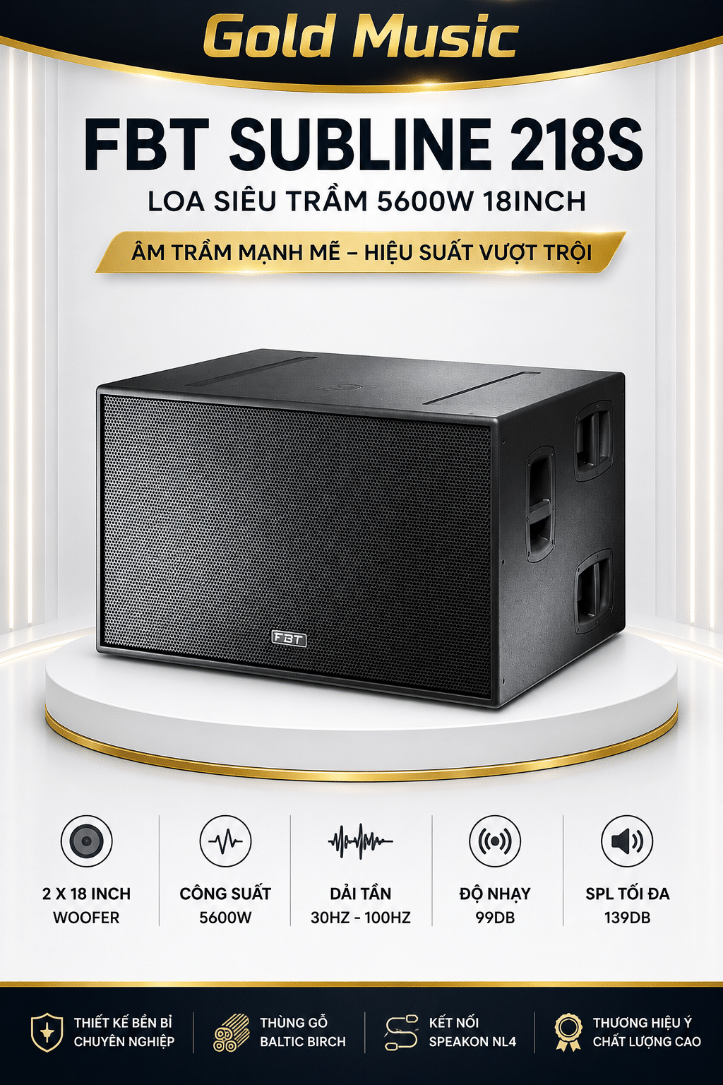 FBT SUBLINE 218S Loa siêu trầm 5600W 18inch 44541191 f6cb 419f 9163 def1a855e985