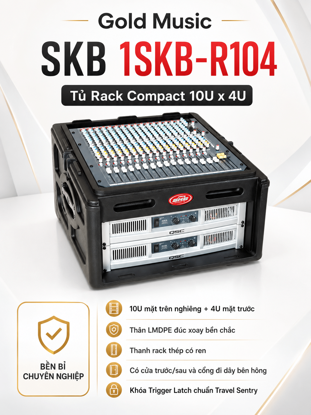 SKB 1SKB-R104 Tủ Rack Di Động 10U x 4U Compact skb-1skb-r104-tu-rack-di-10u