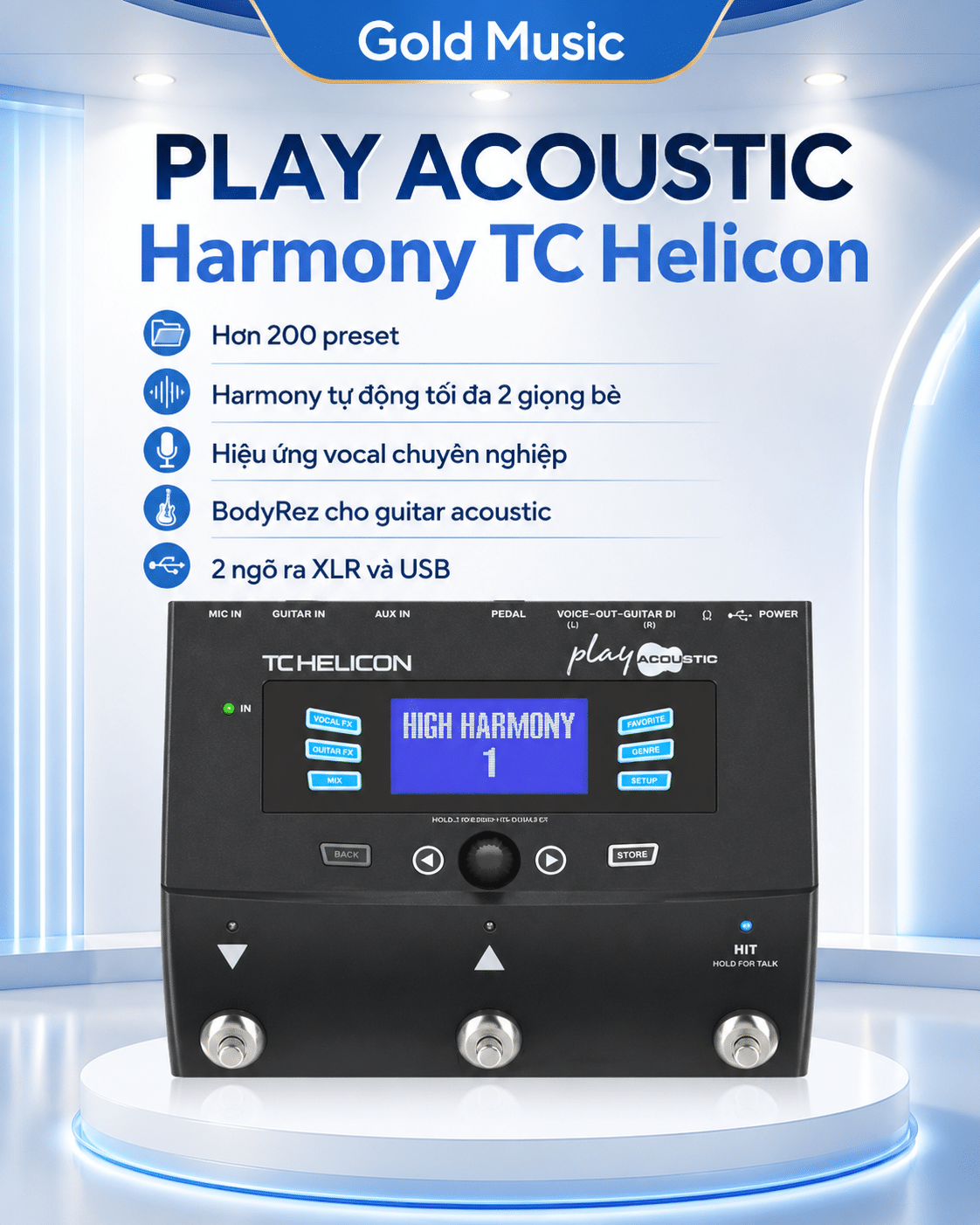 PLAY ACOUSTIC Harmony Tc Helicon ChatGPT Image 23 21 25 11 thg 7, 2026