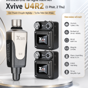 bo thu phat khong day wireless cho tai nghe kiem am xvive u4r2