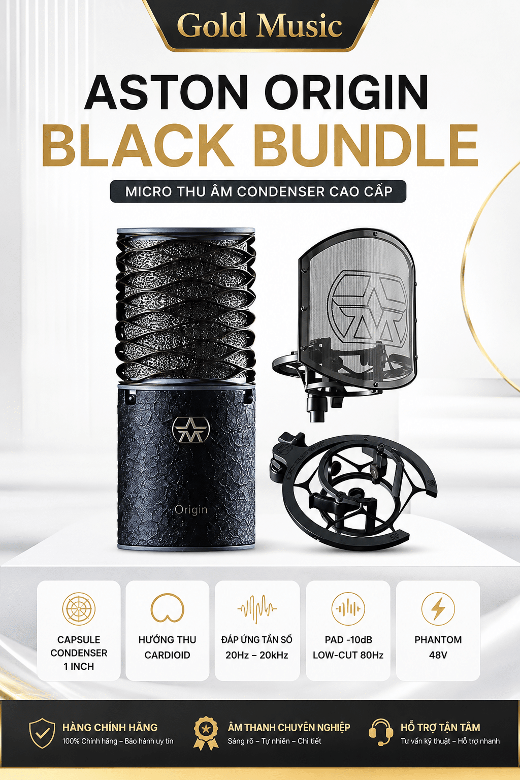 Aston ORIGIN BLACK BUNDLE Micro thu âm aston origin black bundle micro thu am