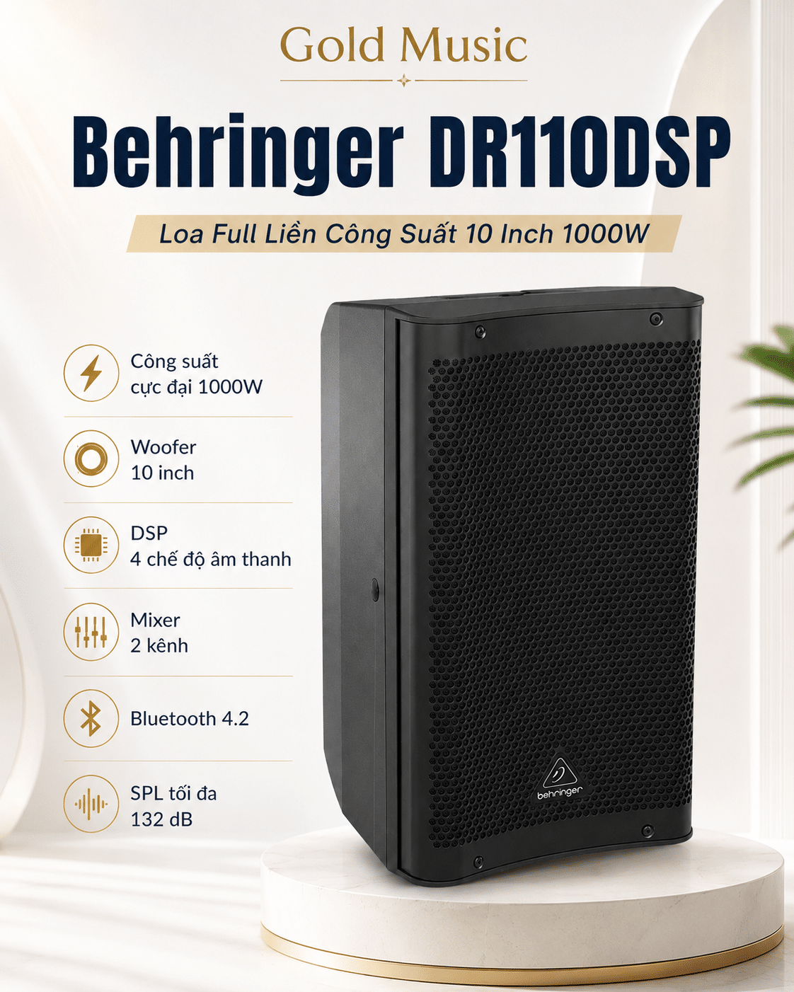 Behringer DR110DSP Loa Full Liền Công Suất behringer dr110dsp loa full lien cong suat