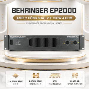 behringer ep2000 amply cong suat 2 x 750w 4 ohm 3