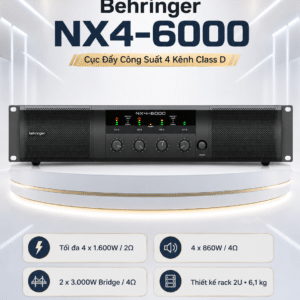 behringer nx4 6000 cuc day cong suat 4 x 1 600w 2ohm 3
