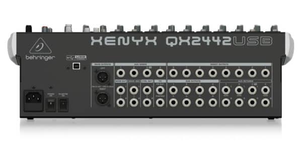 behringer qx2442usb mixer analog 24 input 4 2 bus tich hop mic preamp eq usb fx