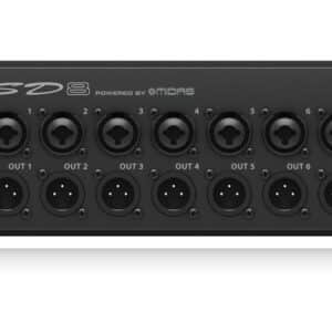 behringer sd8 stage box 8 output ultranet aes 50 6