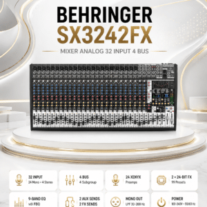behringer sx3242fx mixer analog 32 input 4 bus 4