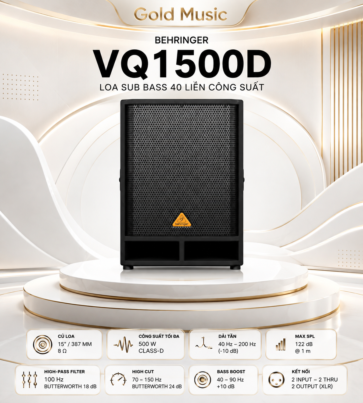 Behringer VQ1500D Loa Sub bass 40 Liền Công Suất behringer vq1500d