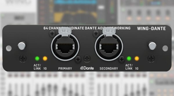 behringer wing dante expansion cards and interfaces