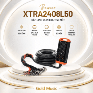 bespeco xtra2408l50 cap line 24 in 8 out 50 met