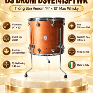 ds drum dsve1413ftwk trong san venom 14x13 mau whisky