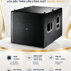 fbt mitus 118fsa loa sieu tram lien cong suat 2400w 18inch