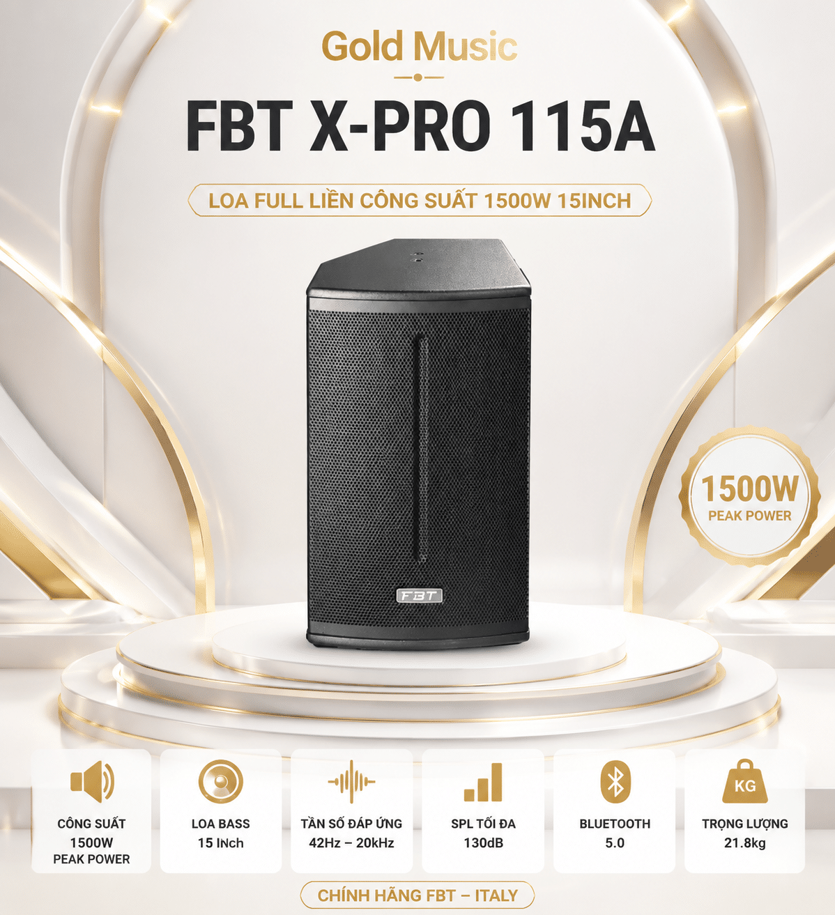 FBT X-PRO 115A Loa Full Liền Công Suất 1500W 15inch fbt x pro 115a loa full 1500w